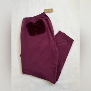 Mina et Bina Maroon Red leggings pregnancy XL Elastic Waist Joggers Maternity